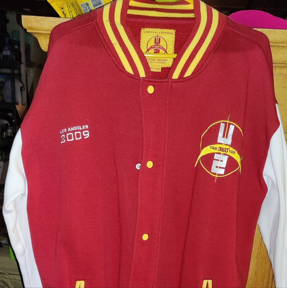 2009 "U2" tour, city specific (Los Angeles) letterman jacket.